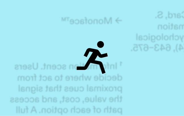 Pictogram of a running figure