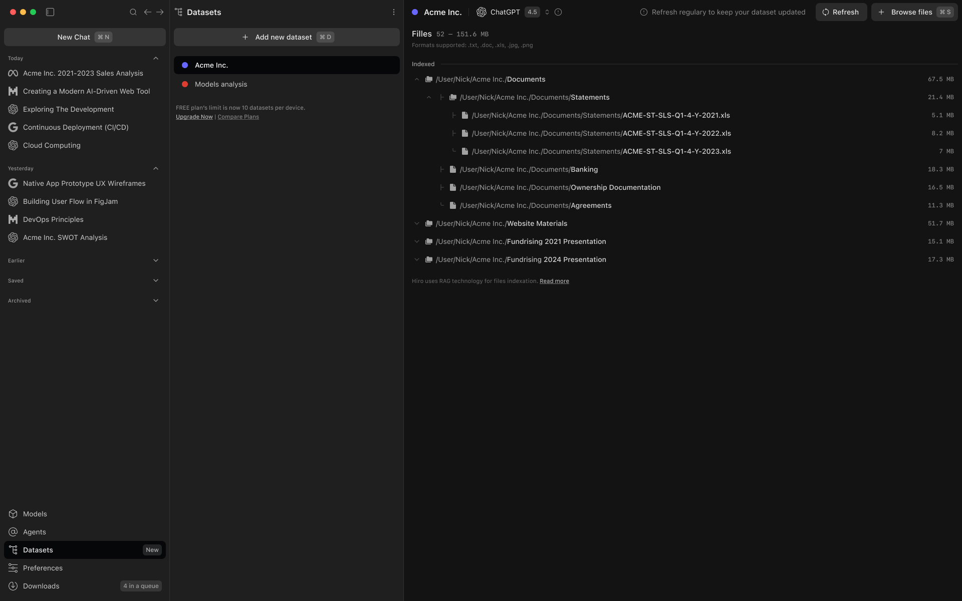 Hiro — Chat → Analyzing & Planning
